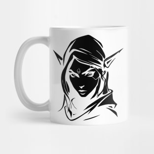 Minimalist Vector Elven Rogue Mug